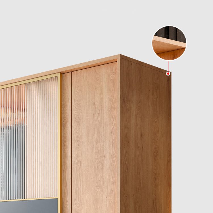 Sliding Engineered Wood Wardrobe Closet Modern Wardrobe Cabinet