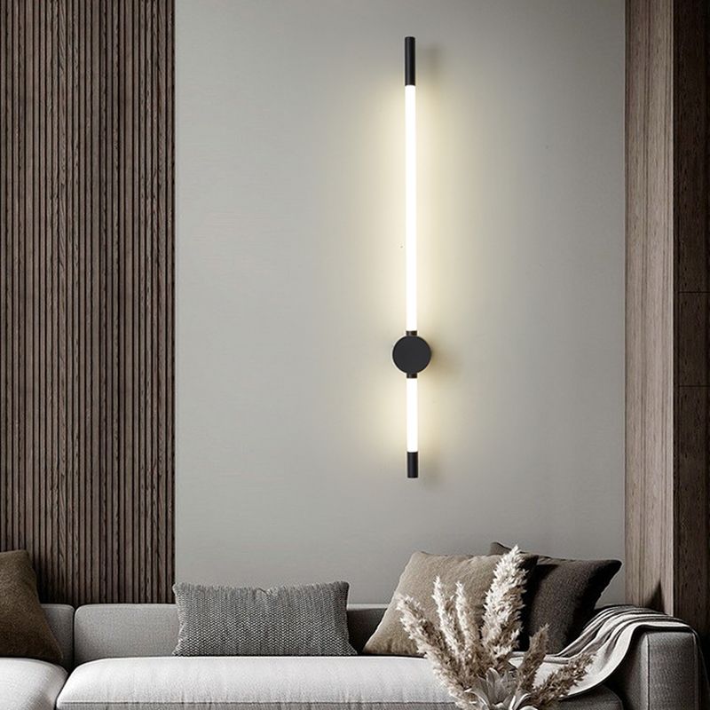 Salon Murne Gamique Postmodern Metal Wall Murd Lightture avec une teinte acrylique