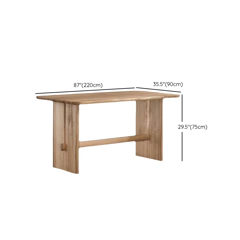 Modern Style Dining Room Set 1/2/3/4/5 Pcs Solid Wood Dining Set with Rectangle Table