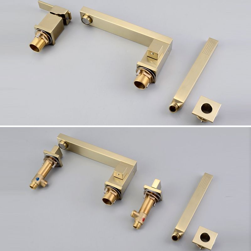 Deck Mounted Metal Freestanding Tub Filler Swivel Freestanding Faucet