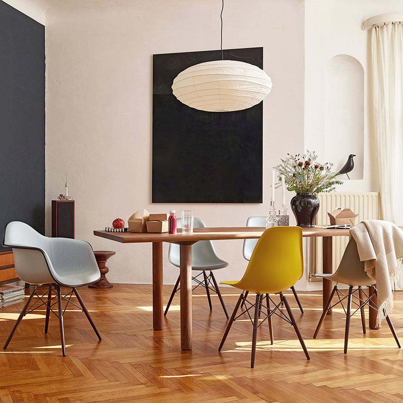 Sedie da cucina in stile contemporaneo sedie laterali senza braccio con gambe in legno