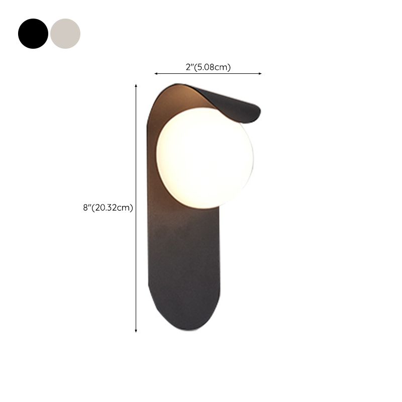 Ball Shape Metal Wall Light Modern Style 1 Light Wall Light Sconce