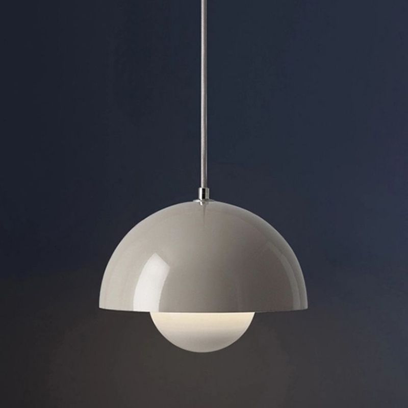 Colorful Dome Shape Pendant Light Nordic Metal Hanging Pendant for Living Room