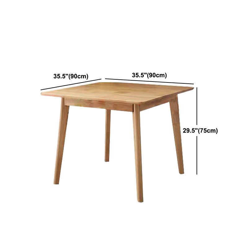 Modern Rubber Wood Dinette Set 1/2/5/7 Pieces Rectangle Beige Dining Table Set