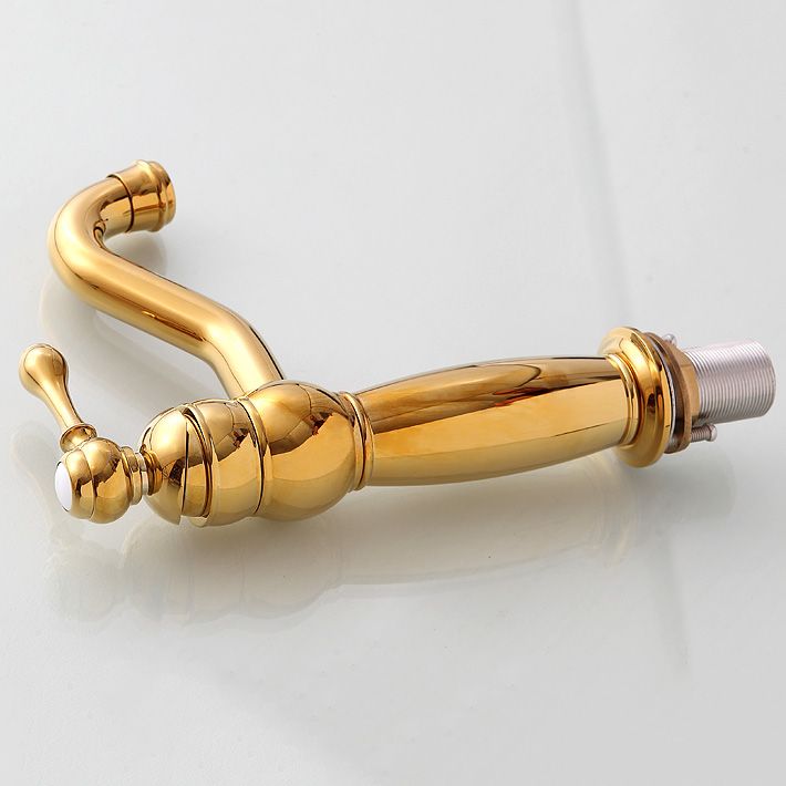 Deck Mounted Copper Roman Tub Faucet Low Arc Rotatable Roman Tub Faucet Set