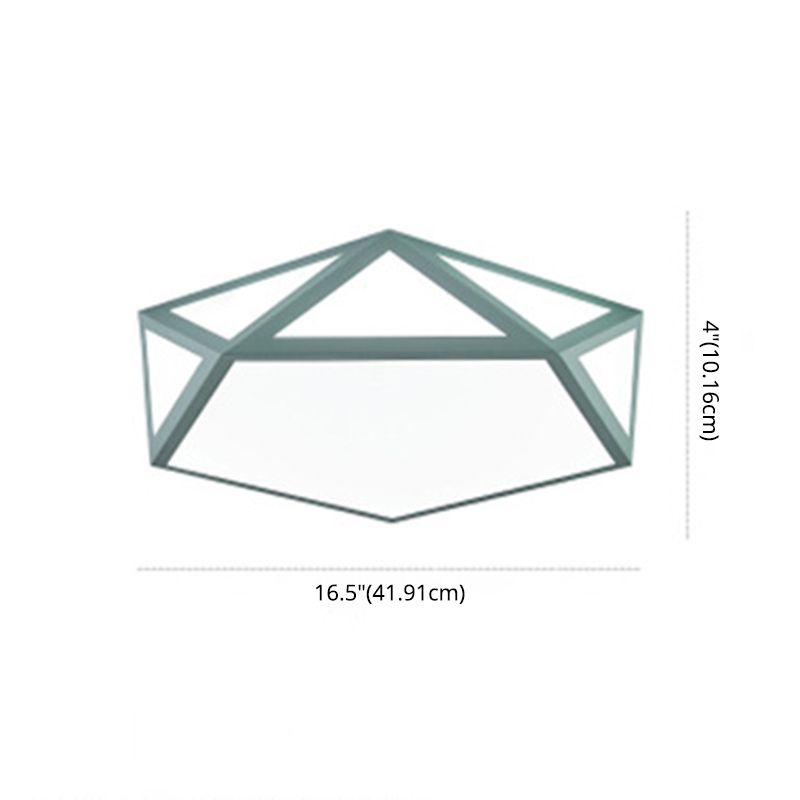 Nordic Style Flush Mount Ceiling Lamp Diamond Shape LED Flush Mount Lighting for Bedroom