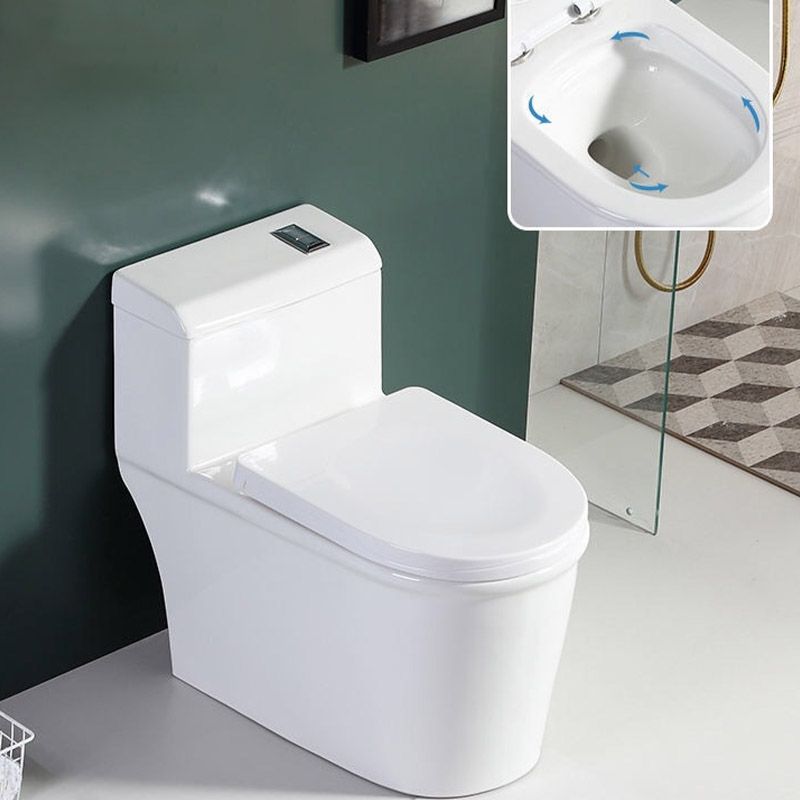 Traditional 1-Piece Toilet Bowl Floor Mounted White Urine Toilet for Bathroom