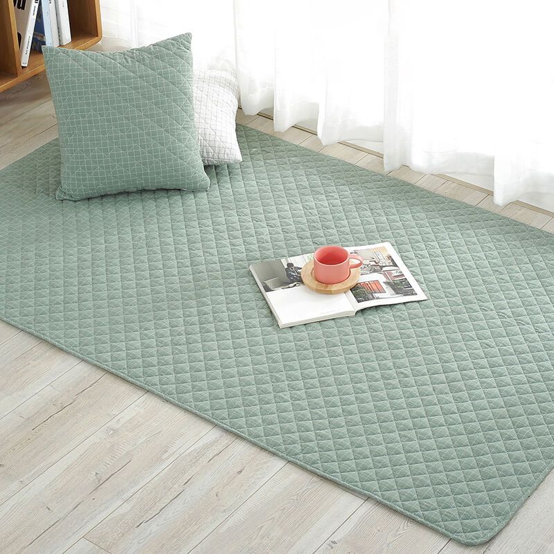 Multi Color Simple Rug Cotton Striped Area Carpet Non-Slip Backing Machine Washable Rug for Bedroom