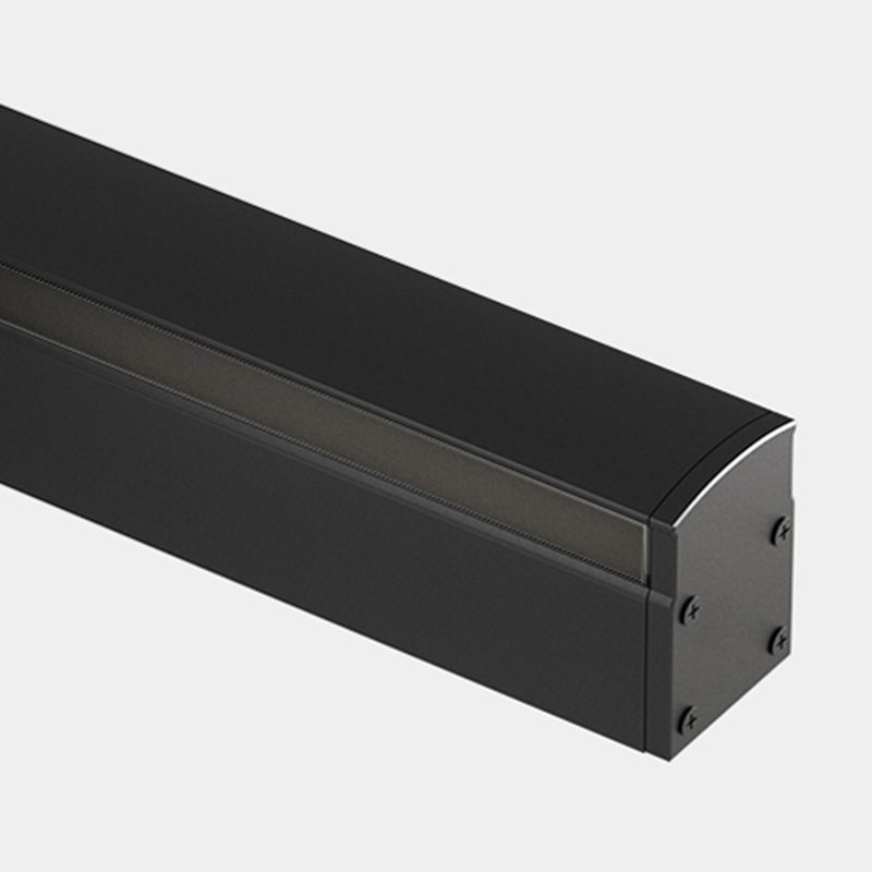 Metal Linear Shade Wall Sconce Modern Style 1- Light Wall Mounted Light in Black