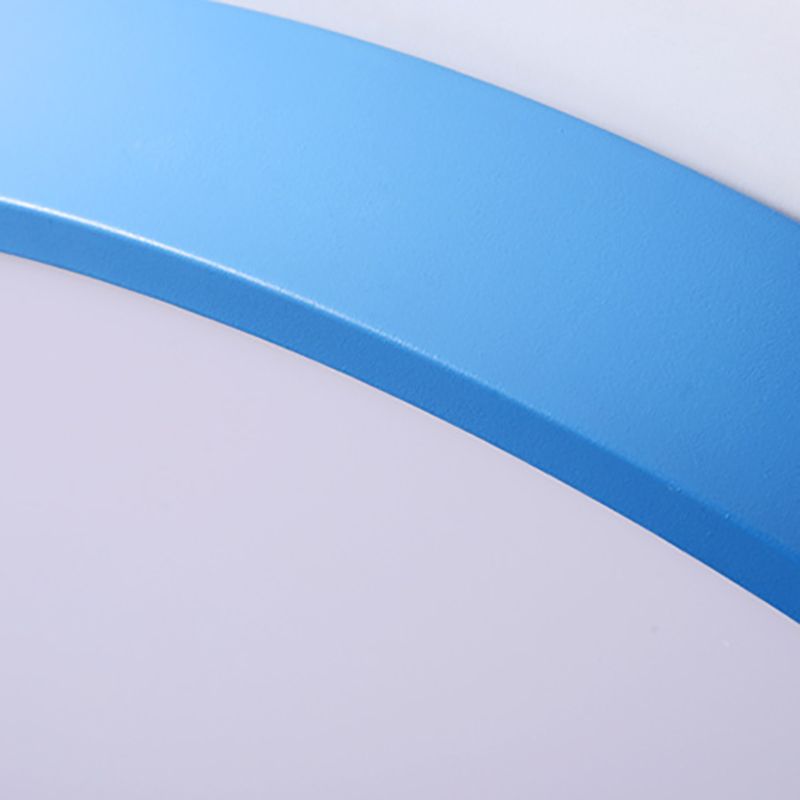 Nordic Round Ceiling Light Metal Colorful LED Flush Mount Light for Living Room