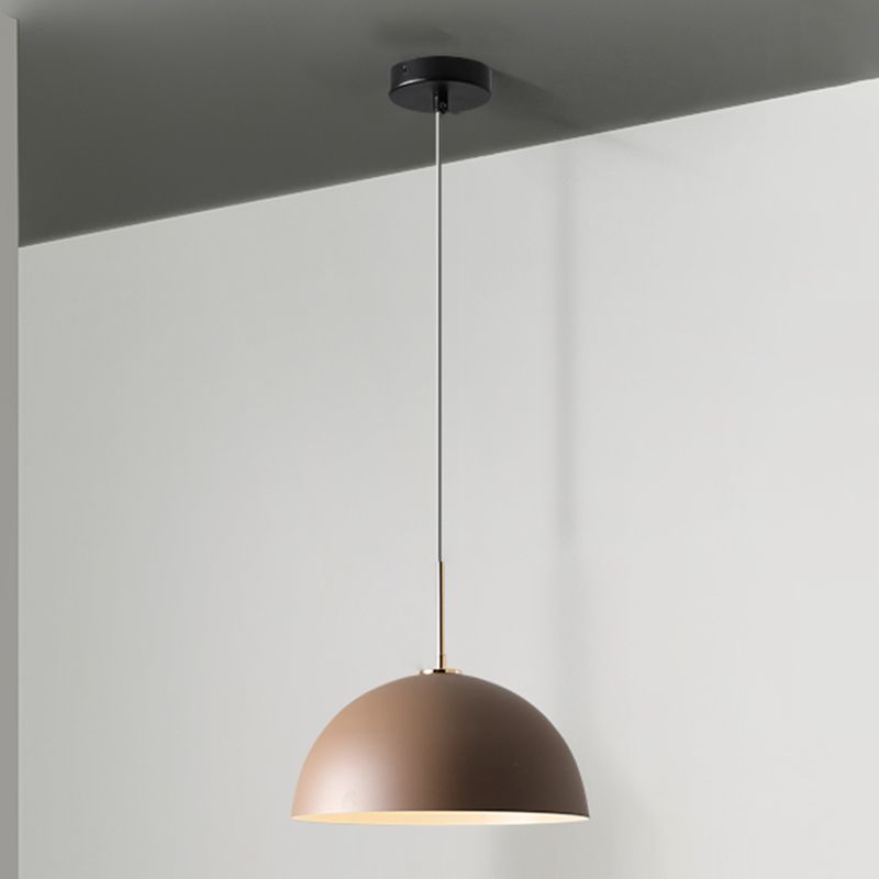 1 Light Metal Pendant Modern Simple Style Ceiling Hanging Light Fixture for Living Room