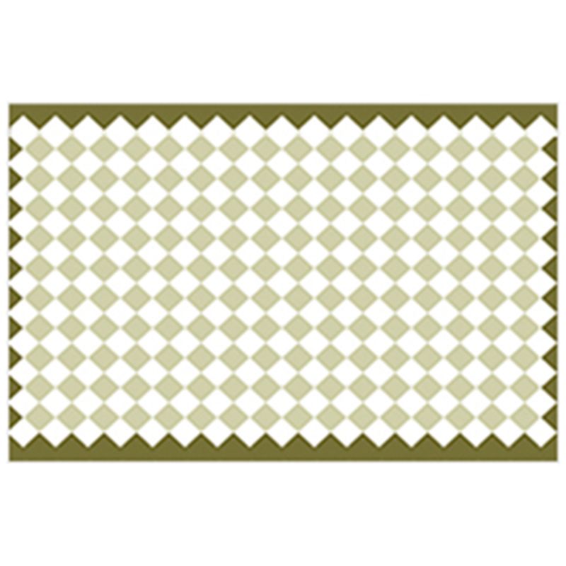 White Tone Relaxing Area Rug Polyester Buffalo Plaid Rug Non-Slip Backing Indoor Rug for Living Room