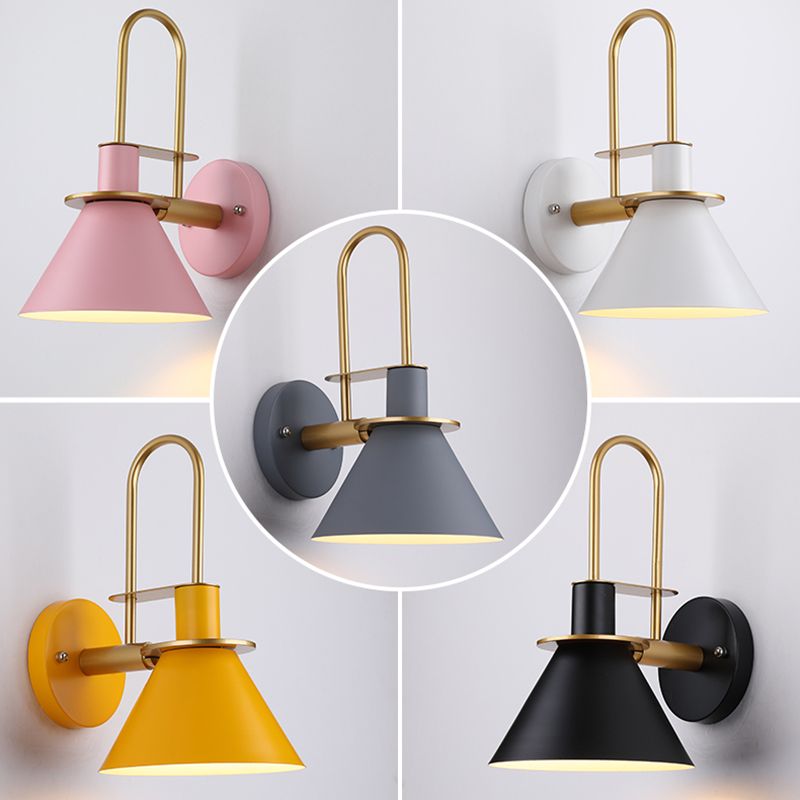 Accesorio de iluminación de pared cónica de estilo nordic