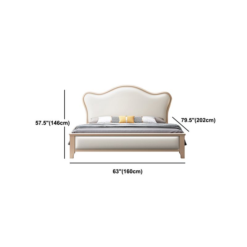 Modern Storage Standard Bed Faux Leather Bed Frame with Headboard for Bedroom