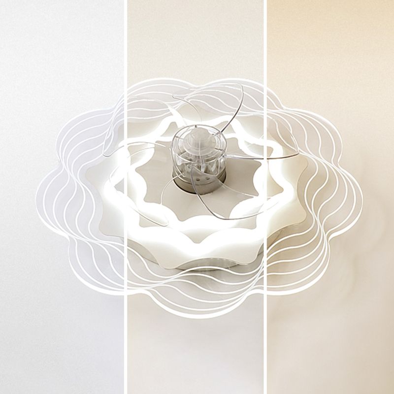Ventilateur de plafond rigide ultrathin Light Minimaliste LED MINMOSIQUE MONT MONT LEMPER POUR CHAMBRE