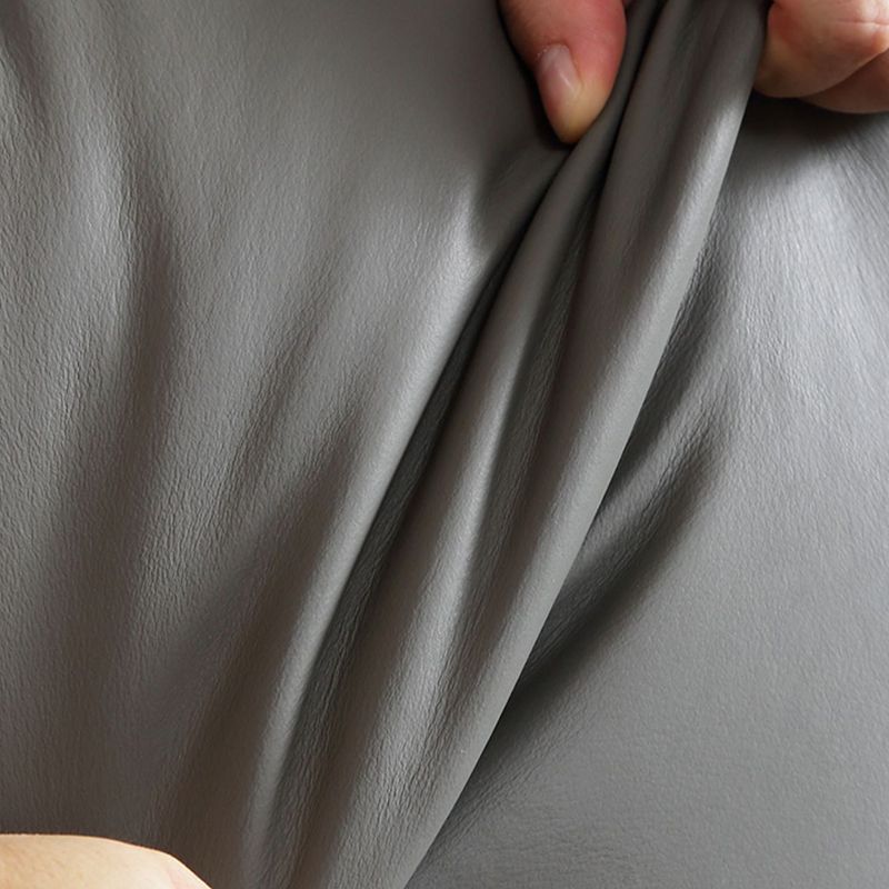 Stationary Stain Resistant Genuine Leather Living Room Flared Arm Sofa