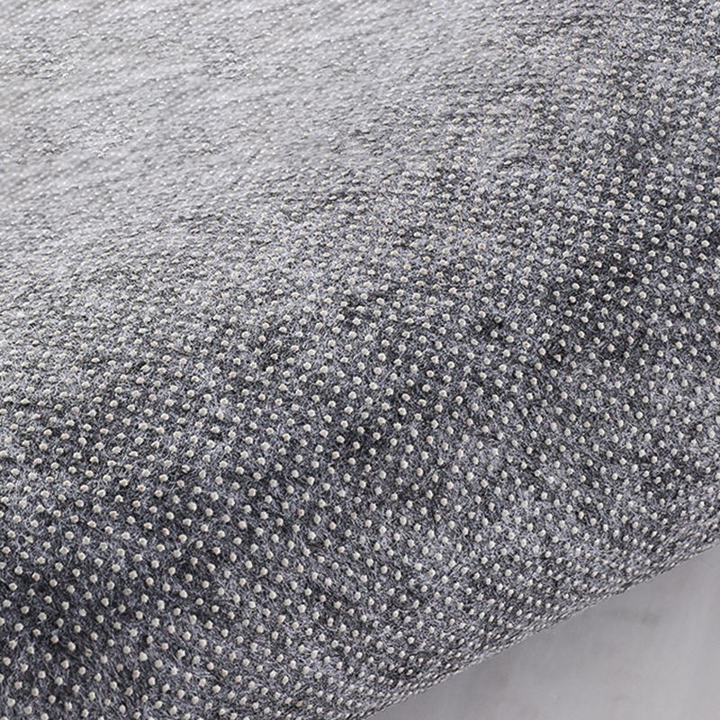 Grey Tone Geometric Lines Rug Polyester Relaxing Anti-Slip Backing Indoor Rug for Living Room