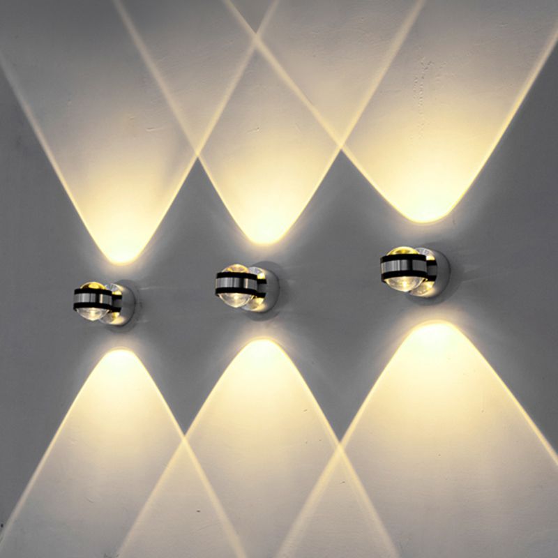 Contemporary Style Geometric Wall Mounted Lamps Metal Multi Lights Wall Sconces