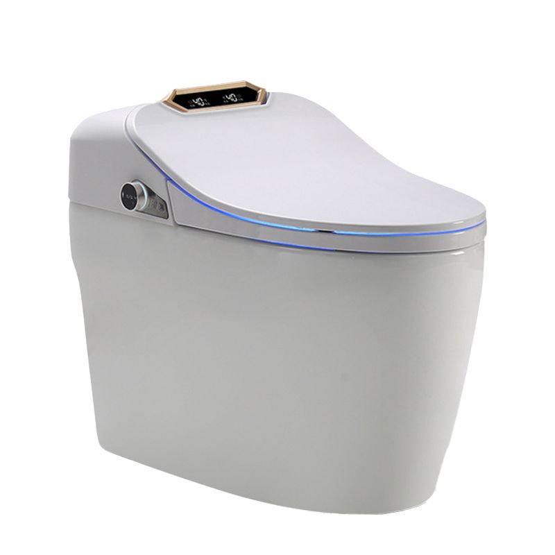 Modern Round-Front One Piece Toilet White Heated Seat Toilet with Seat
