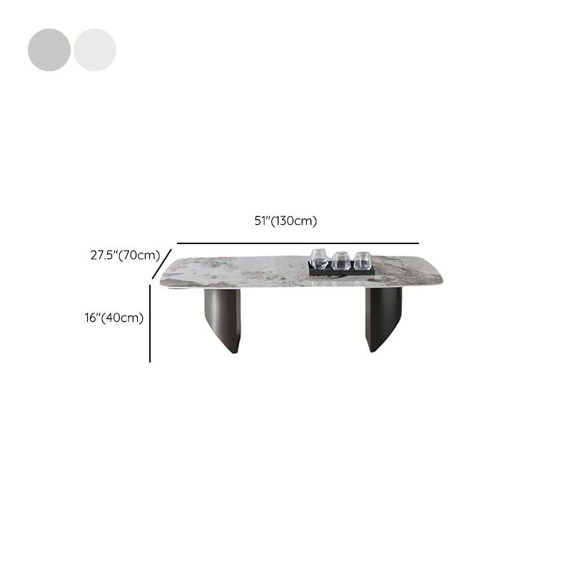 Contemporary Slate Rectangle Coffee Table Standard Single Coffee Table