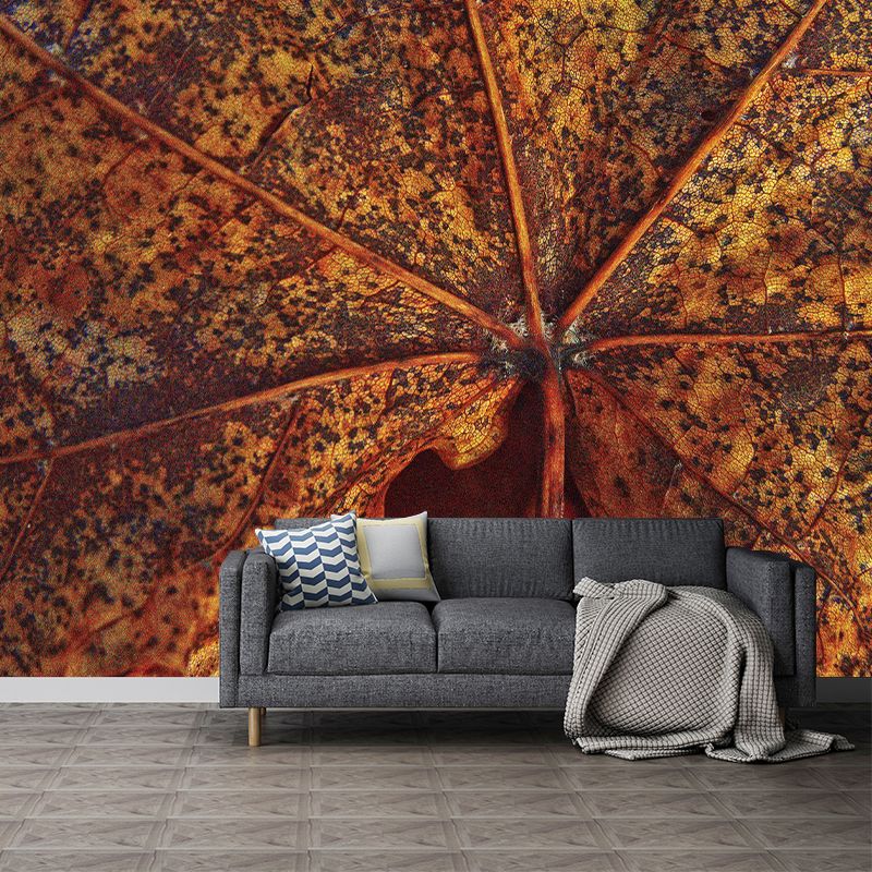 Customized Leaf Surface Plant Murals Wall for Reading Room Moisture Resistant