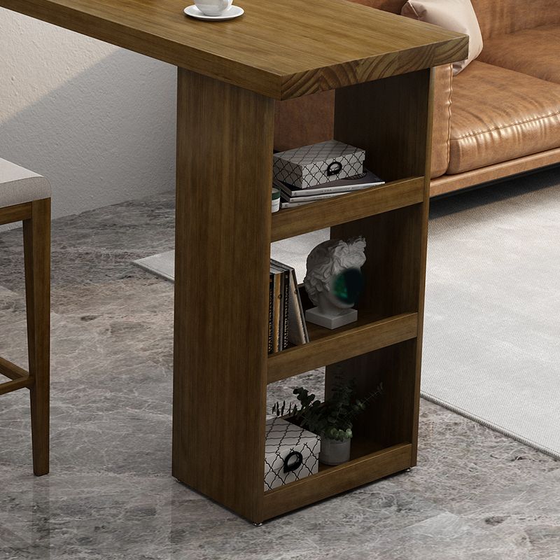 Modern Rectangle Set 1/2/3 Pcs Solid Wood Bar Table and Stools