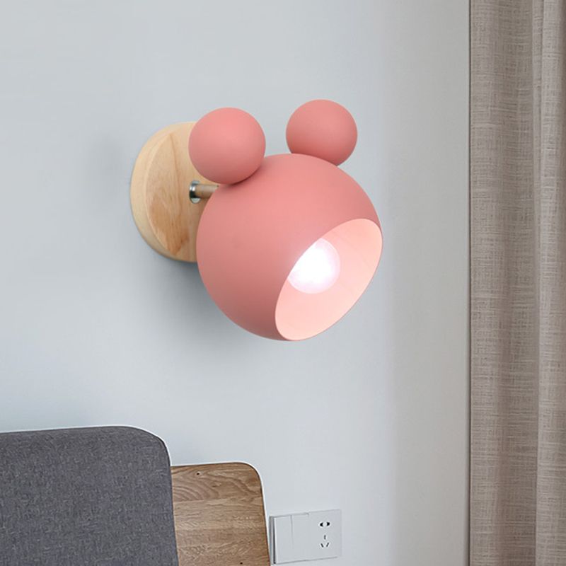Metal Half Round Wall Mounted Lamps Modern Style 1 Light Wall Mount Lighting