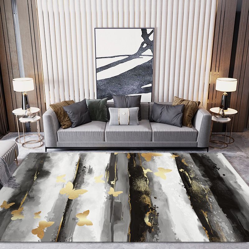 Eigentijds tapijt abstract patroon indoor tapijt vlek resistent polyester gebied tapijt voor woonkamer