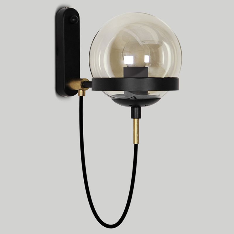 Modern Transparent Glass Wall Sconce Bedroom Study Room Reading Lighting