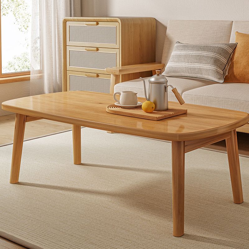 Scandinavian 4 Legs Coffee Table Wooden Coffee Table Set for Living Room