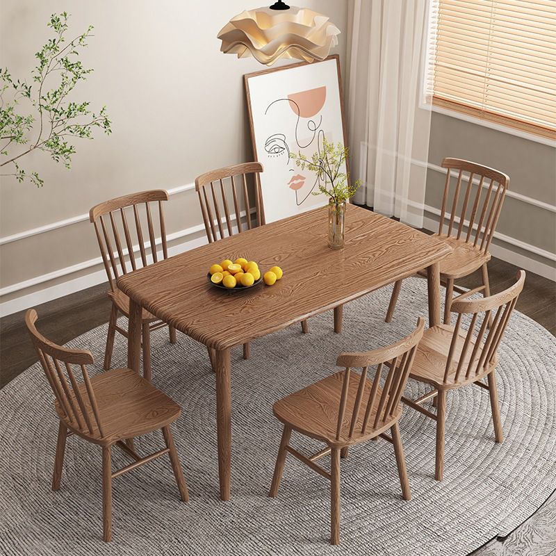 Modern Wood Dining Table Set 1/2/5/7 Pieces Dining Set for Home Use