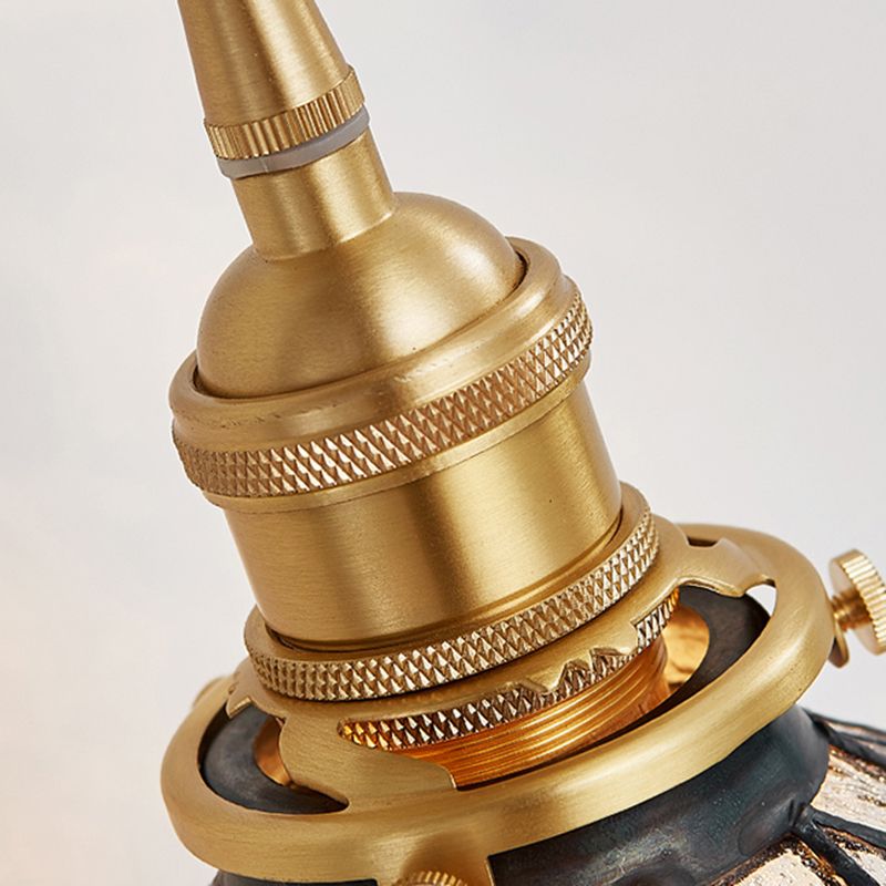 Drum Shape Glass Vanity Sconce Light Modern Style 1-Light Vanity Mirror Lights