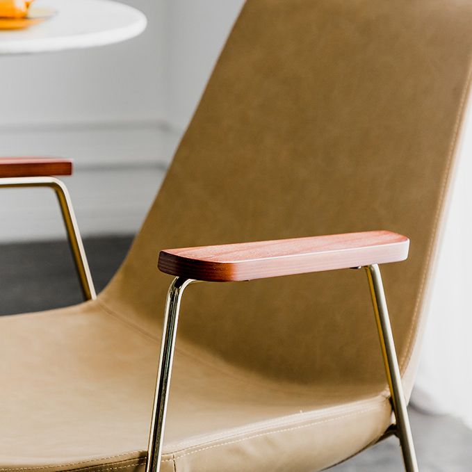 Sillas de comedor de estilo nórdico, brazo de cocina, sillas laterales de comedor con patas de metal