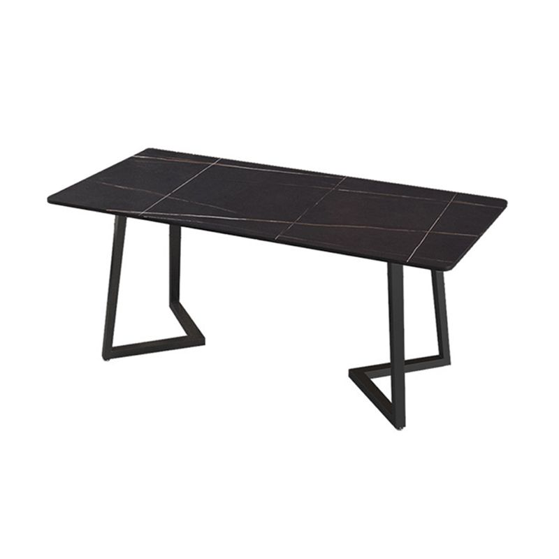 Polished Finish Dinette Set with Black Chairs 1/4/5/7 Pieces Glam Dining Table Set