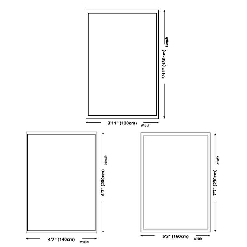 Blue Modern Carpet Polyester Geometric Print Area Rug Anti-Slip Washable Rug for Living Room