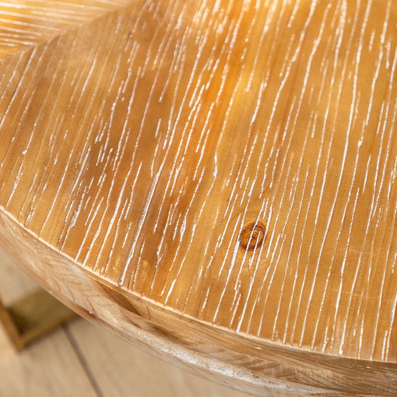 French Country Light Wood Distressed Cocktail Table Wooden Coffee Table for Home