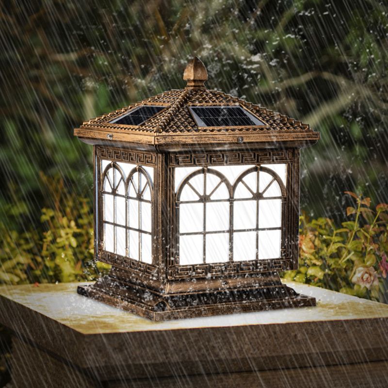 Modern Simple LED Pillar Lamp Household Solar Light for Backyard