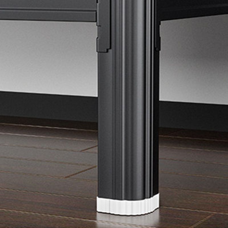 Contemporary Iron Bunk Bed with Metal Legs and Open-Frame 70.87" High