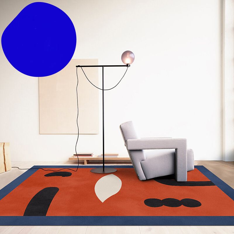 Postmodern Indoor Rug Polyester Carpet Friendly Non-Slip Backing Rug for Bedroom