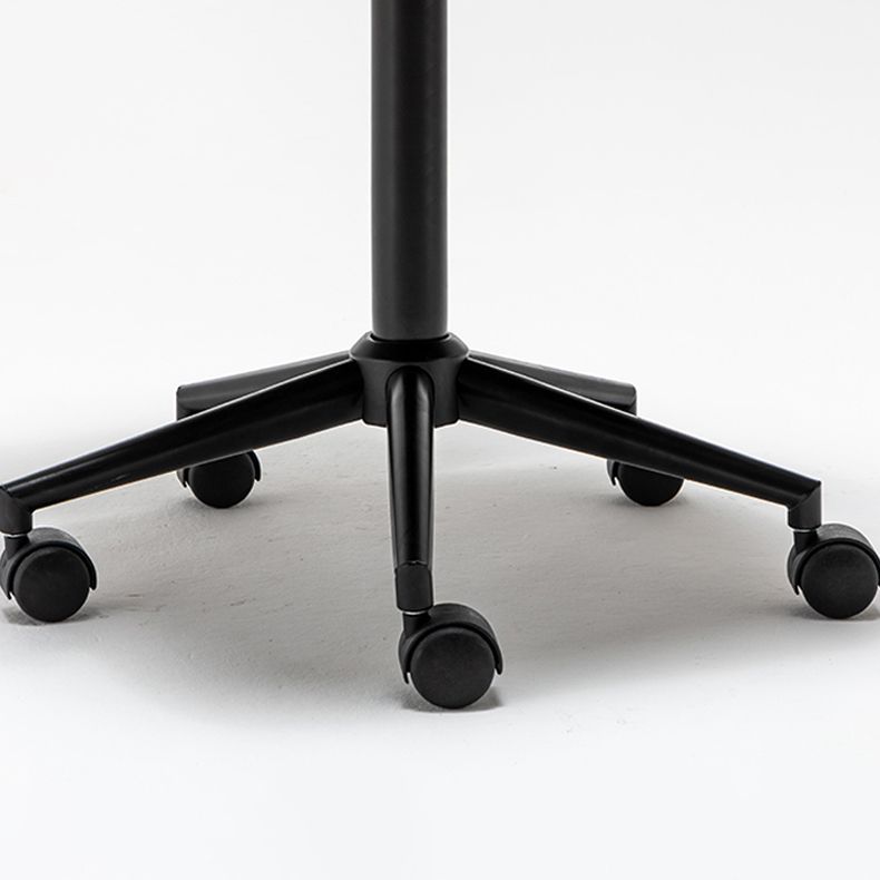 Minimalist Style Swivel Leather Dining Chair Open Back Dining Side Chair
