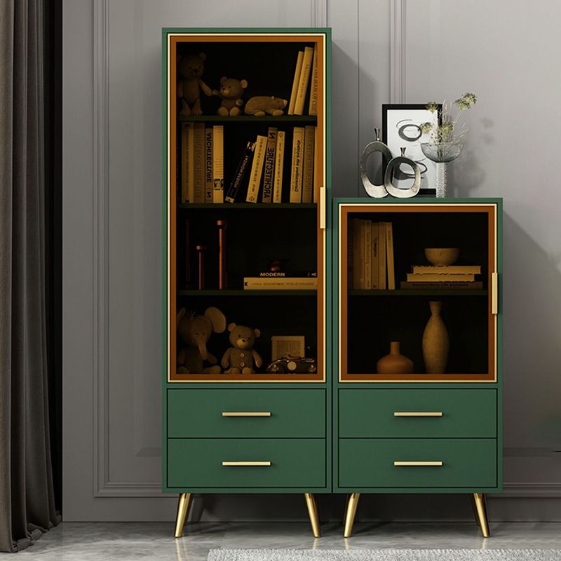 Rectangle Wood Accent Cabinet with 1 Door and 2 Drawer Contemporary Side Cabinet