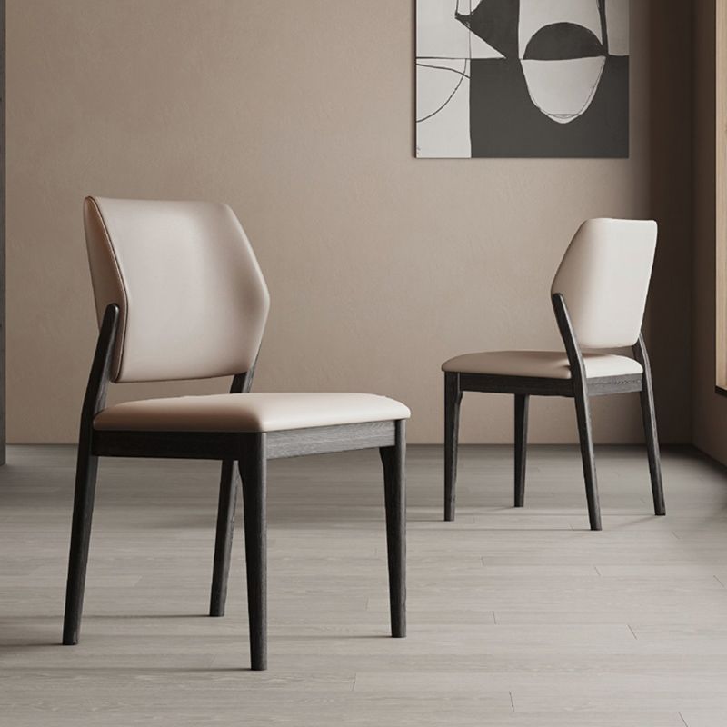 Industrial Upholstered Armless Chair Dining Room Open Back Dining Chair