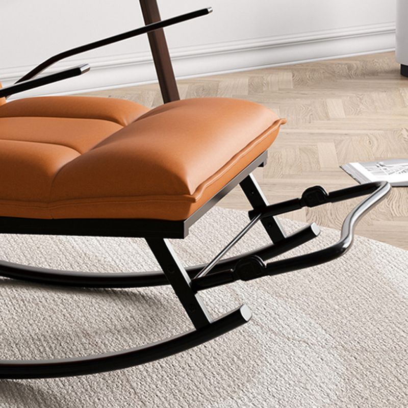 Modern Rocker Chair Metal Frame Doll Cotton Cushion Spindle Rocker Chair for Living Room