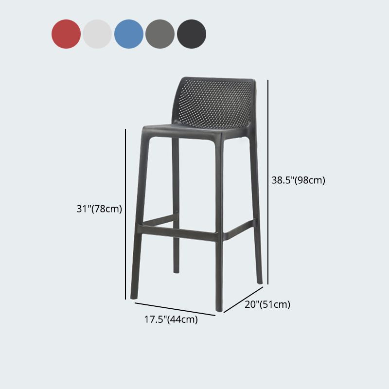 Modern Style Bar-stool Plastic Counter Bar Stool for Kitchen Bar with Plastic Legs