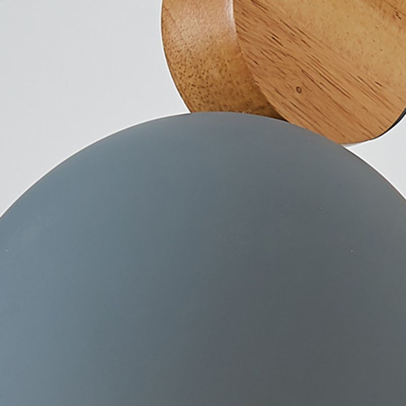 Domo de madera Luz de pared única en modernos estilo conciso de hierro forjado apliques para espacios interiores