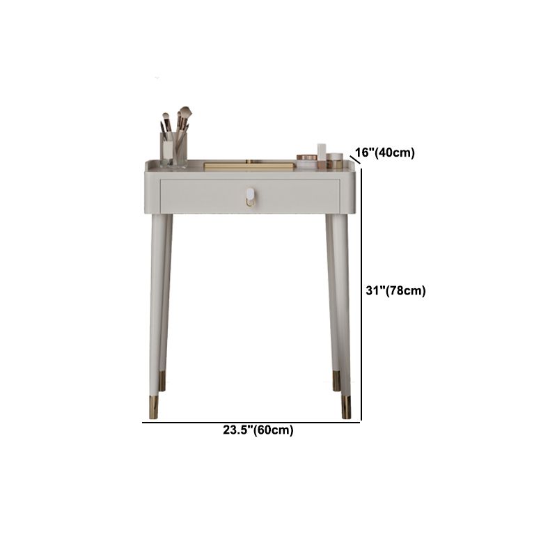 Contemporary Makeup Vanity Set Wood Dressing Table with Drawer
