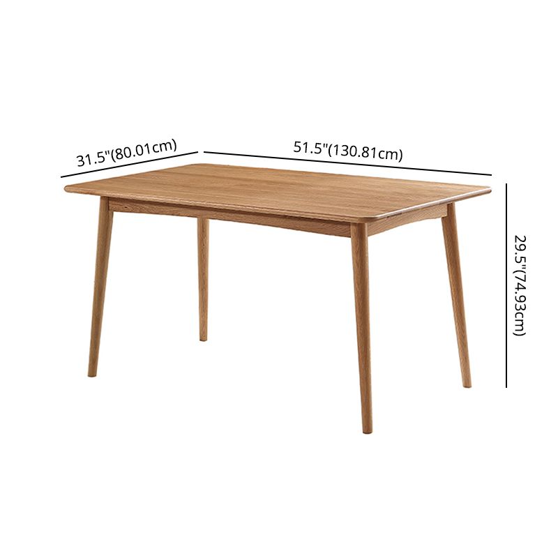 Juego de comedor de madera maciza contemporánea con restaurante de forma rectangular para restaurante
