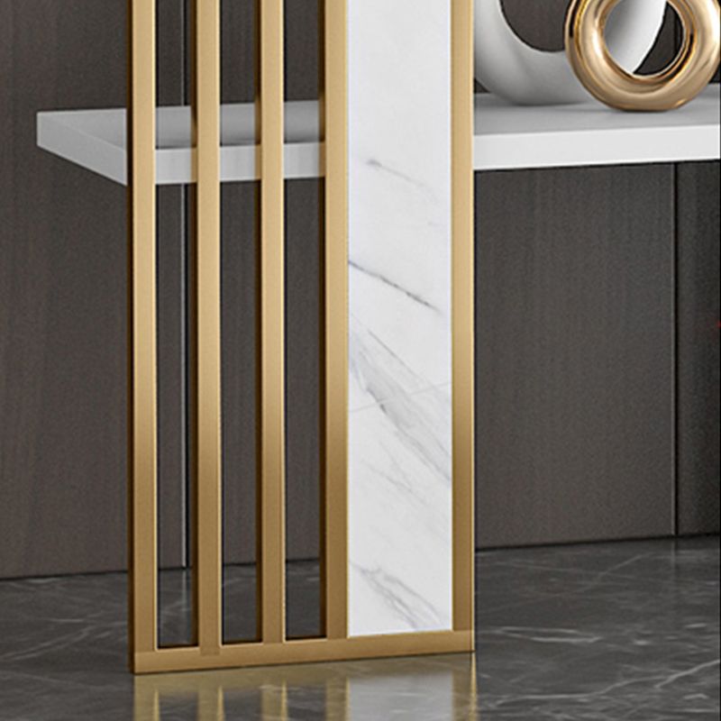 12" W Open Storage Bookcase Gold Metal Frame Bookshelf with Shelves