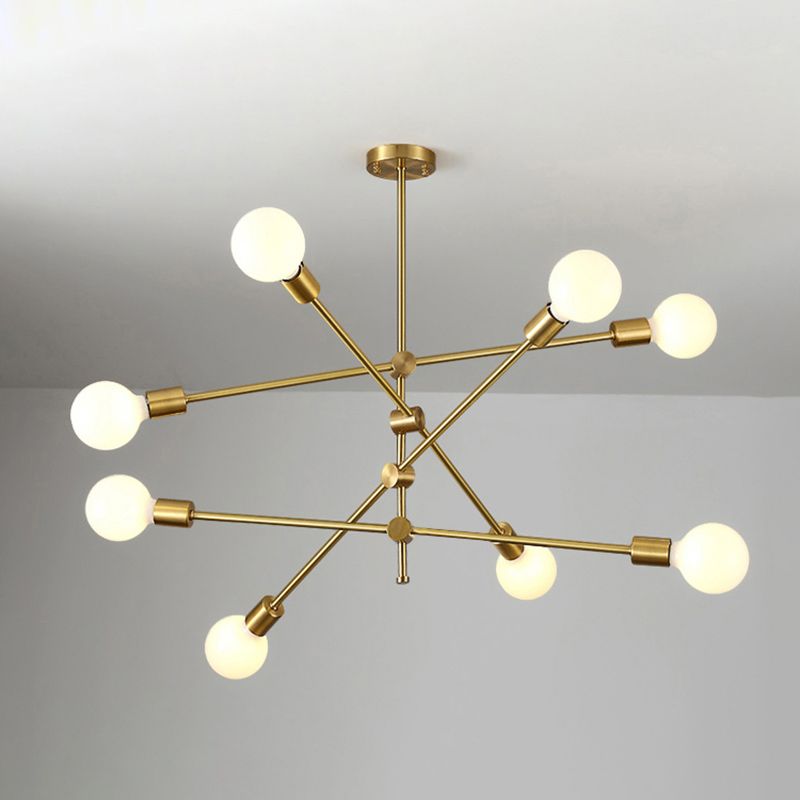 Moderne stijl metalen kroonluchter verlichtingsarmatuur multi -lights sputnik hangende plafondlampen