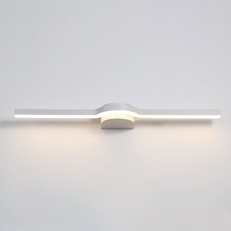 Luz de espejo de tocador LED lineal Luz de pared de baño de metal simple y elegante